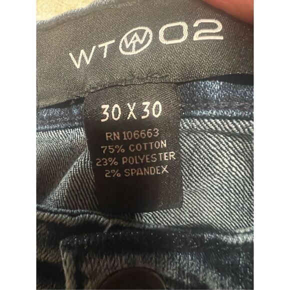 WT 02 Men’s Distressed Skinny Jeans Sz 30/30 NWT - Picture 3 of 3